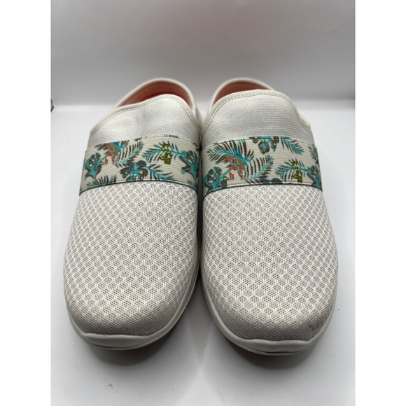 Skechers GOwalk Air Cooled Goga Mat Mule Slip On Floral Accent Women's 8 Lightwt - Picture 1 of 12